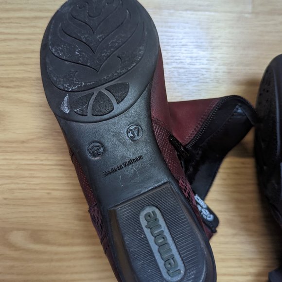 Remonte red leather women's leather boots -  gently used - Picture 5 of 5